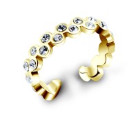 Gold Plated Shining Rhinestone Ear Cuff EC-770-GP